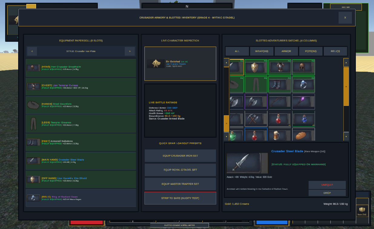 Slotted Equipment & Vault Inventory